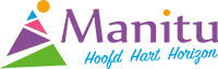 Manitu logo met ondertitel Hoofd Hart Horizon